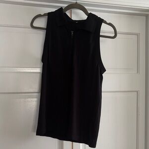 Sleeveless Black golf Top
